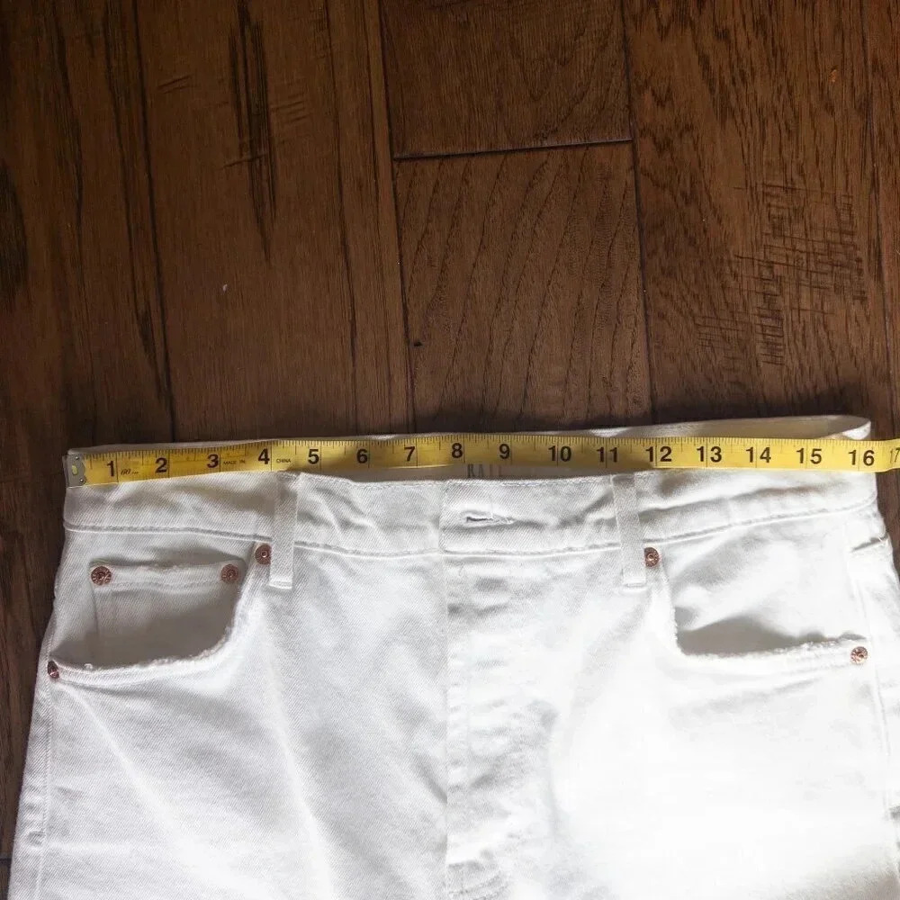 NEW Rails Topanga Straight High Rise Jeans in Salt White Distress, Size 31 - Picture 9 of 11